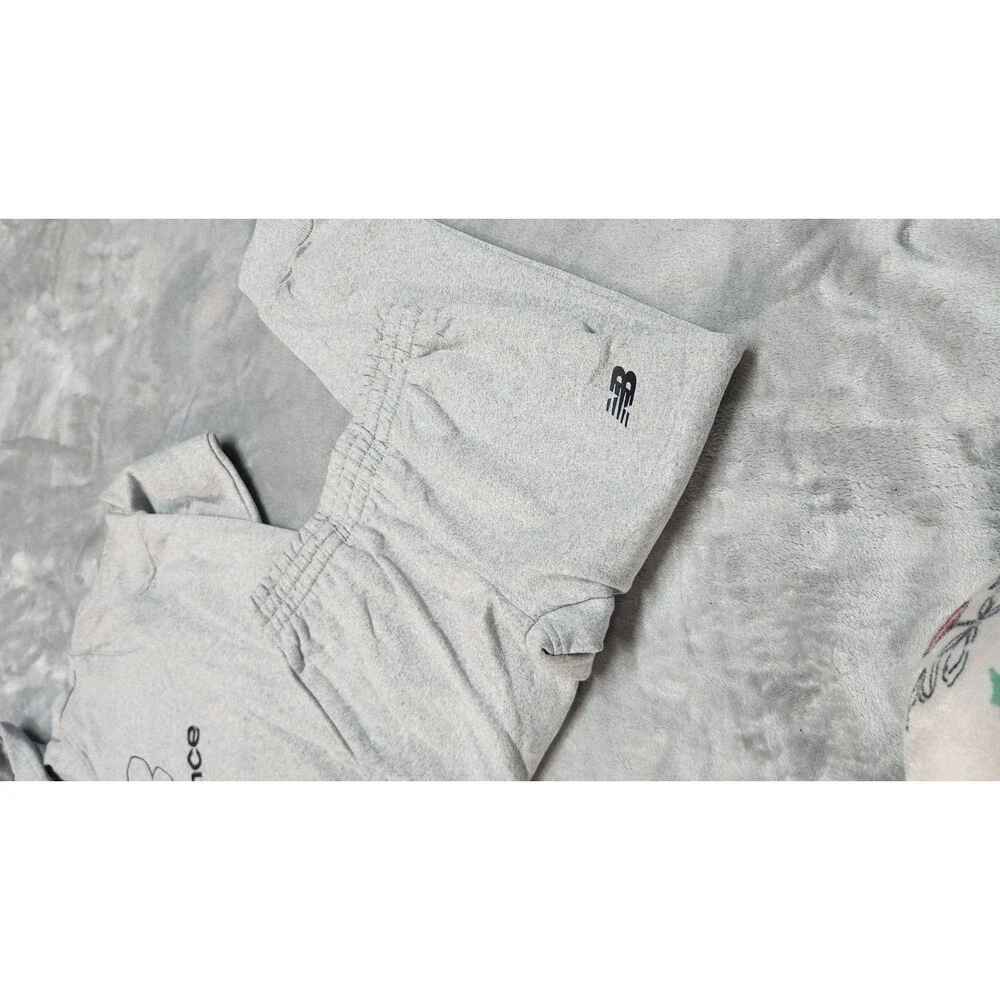 New Balance Kids Size 8 Grey Logo Fleece Hoodie & Jogger‎ Set NWT